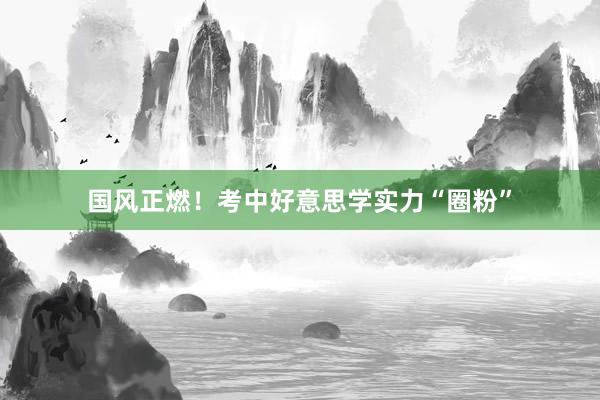 國(guó)風(fēng)正燃!考中好(hǎo)意思學實力“圈粉”