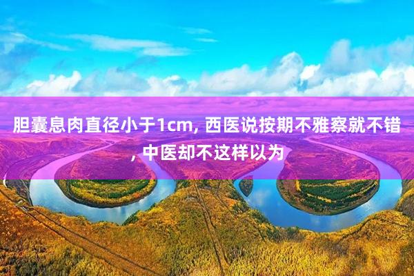 膽囊息肉直徑小(xiǎo)于1cm, 西(xī)醫(yī)說(shuō)按期不(bù)雅察就(jiù)不(bù)錯(cuò), 中醫(yī)卻不(bù)這(zhè)樣以為(wèi)